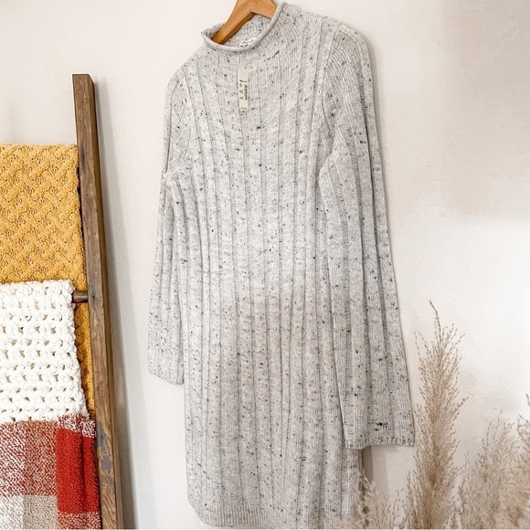 Madewell | Donegal Rolled Mockneck Wool Blend Sweater Dress NWT, size Small - Picture 3 of 14